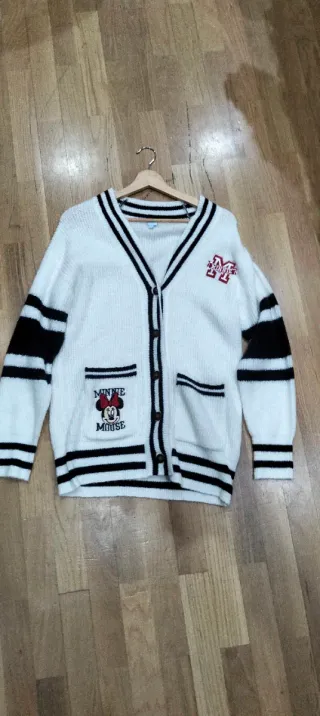 Cárdigan Minnie Mouse Blanco y Negro