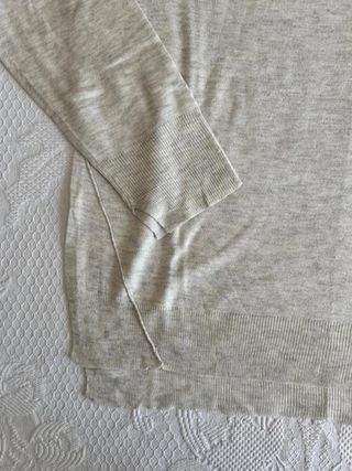 Jersey ZARA knit beige jaspeado cuello redondo