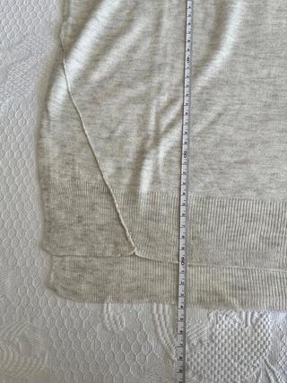 Jersey ZARA knit beige jaspeado cuello redondo
