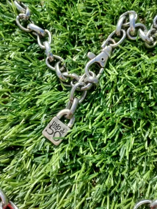 Collar Corazón Rojo y Plata Uno de 50