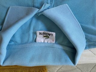 Polo Lacoste Celeste Manga Corta Hombre