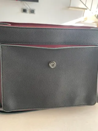 Borsa OVS ecopelle manico bambù nera