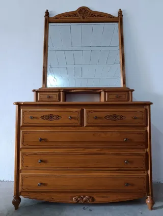 Conjunto mueble dormitorio provenzal matrimonio