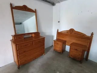 Conjunto mueble dormitorio provenzal matrimonio