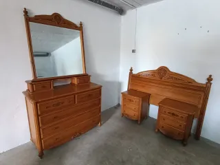 Conjunto mueble dormitorio provenzal matrimonio