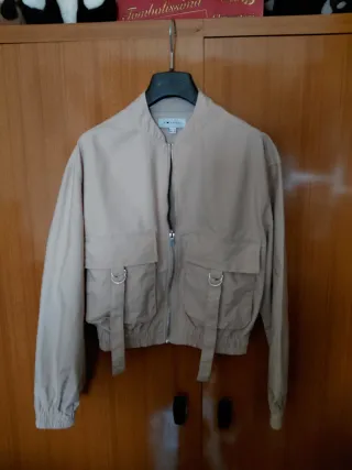 Giubbotto B.Angel beige zip tasche XS