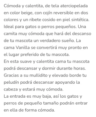 Cama para perro/gato sin estrenar