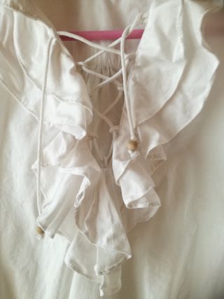 Camisa Medieval Blanca. Talla L