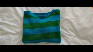 Jersey rayas azul y verde mujer