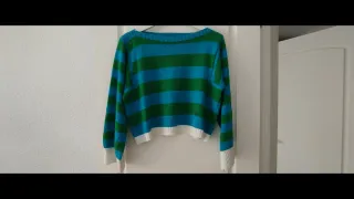 Jersey rayas azul y verde mujer