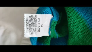 Jersey rayas azul y verde mujer