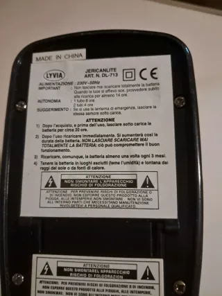 Lampada emergenza ricaricabile 2 lampade fluoresce