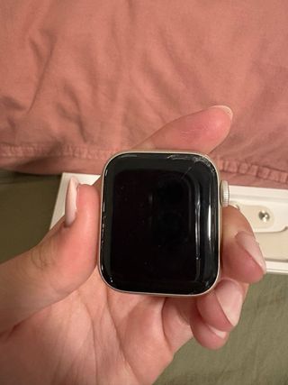 Apple Watch in Argento con Cinturino Beige