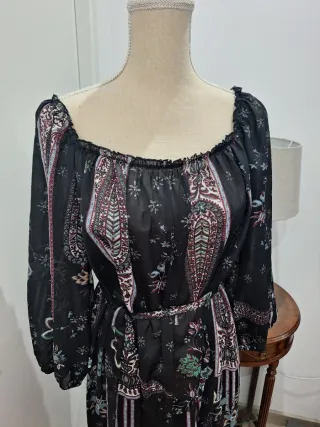 Vestido Boho Maxi Estampado Talla 44-46