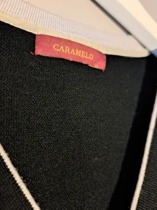 Chaleco de punto Caramelo negro