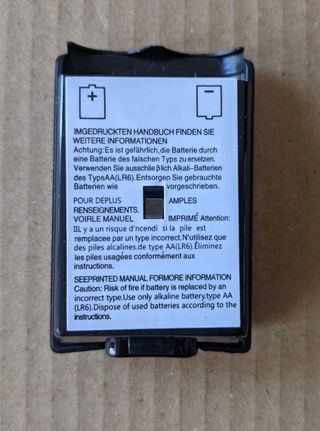 Copertura batteria per controller Xbox 360 Nero