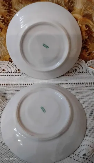 Tazas y platos de porcelana Limoges