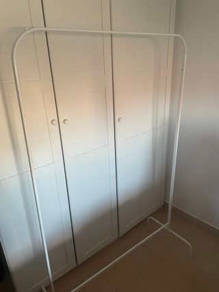 Burro perchero blanco metal