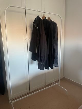 Burro perchero blanco metal