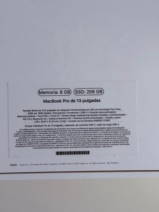 MacBook Pro 2020 256GB
