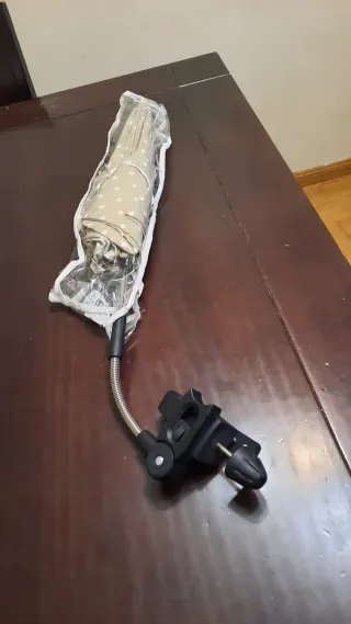 Paraguas y bolsa beige/negro