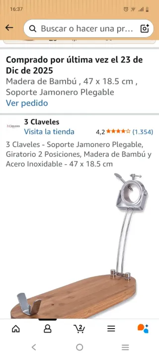 Jamonero giratorio acero inoxidable