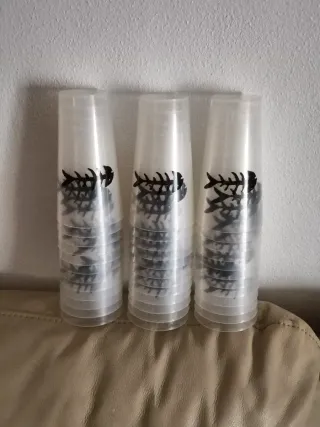 36 Vasos reutilizables con diseño de pez