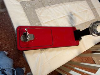 Jamonero Profesional Rojo y Plateado