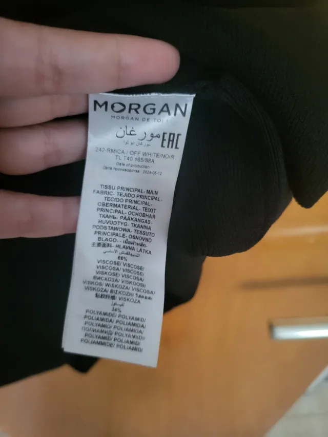 Vestito a maglia Morgan bianco e nero