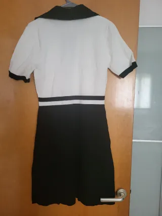 Vestido punto Morgan blanco y negro