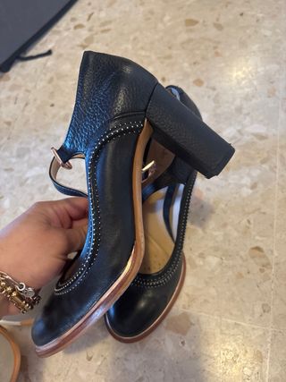 Zapatos Clarks Negros Tacon Mary Jane