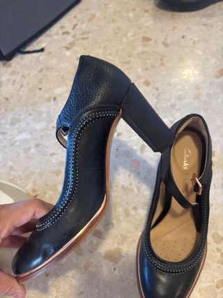 Zapatos Clarks Negros Tacon Mary Jane