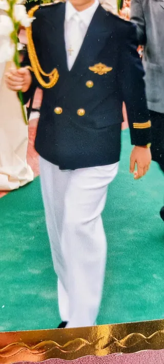 Traje Almirante Comunión Azul Marino y Dorado