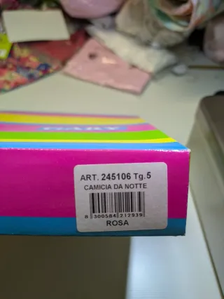 Pigiama bimba rosa con stampa