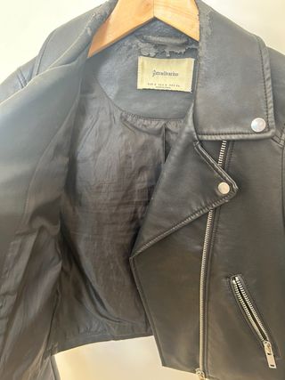 Cazadora Biker Stradivarius Negra