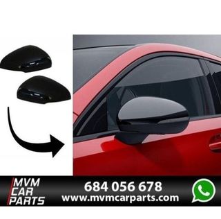 Carcasas de espejo retrovisor en Negro Brillo para