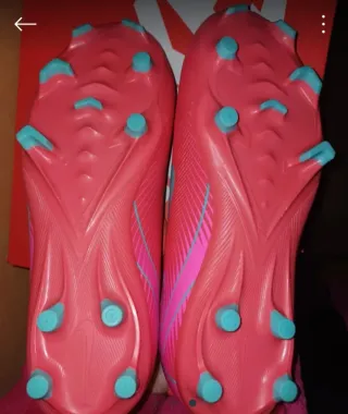 Botas de fútbol Nike niño rosa y turquesa