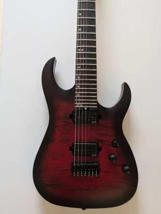 Harley Benton Amarok 7 Quilted Burst