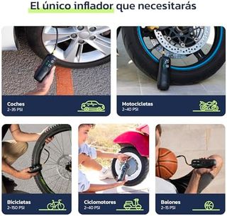 Inflador Eléctrico Portátil Coche y Bici