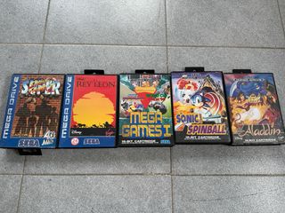 Pack 5 Juegos Mega Drive: Sonic, Aladdin, ect