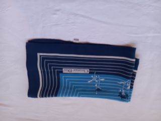 Foulard Christian Dior Seta Blu/Bianco