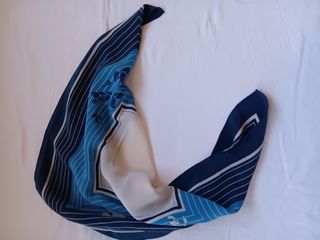 Foulard Christian Dior Seta Blu/Bianco