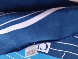 Foulard Christian Dior Seta Blu/Bianco