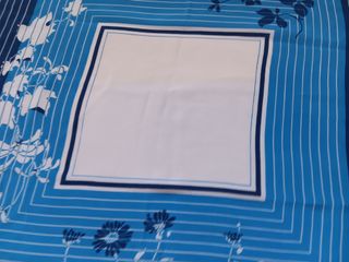 Foulard Christian Dior Seta Blu/Bianco