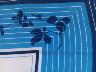 Foulard Christian Dior Seta Blu/Bianco