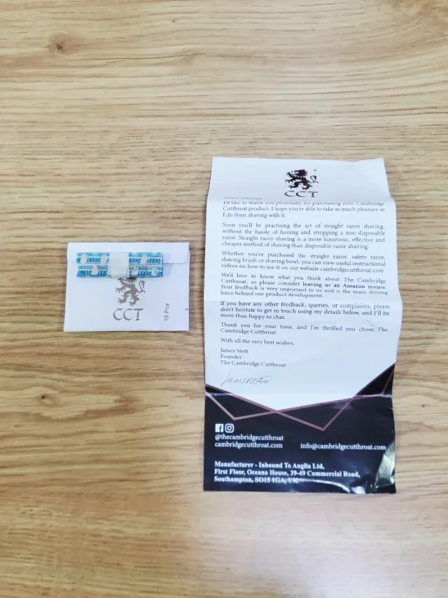 Navaja de afeitar The Cambridge Cutthroat