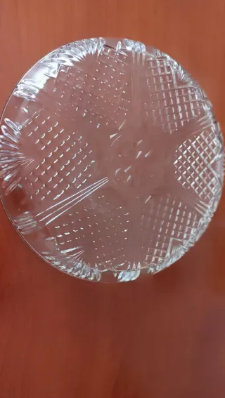 Piatto da portata in vetro decorato