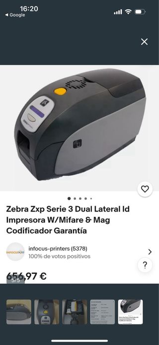 Impresora Tarjetas Zebra ZXP