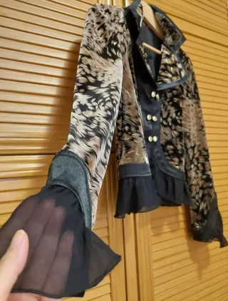 REBAJADA! Blusa vintage terciopelo transparencia