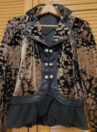 REBAJADA! Blusa vintage terciopelo transparencia